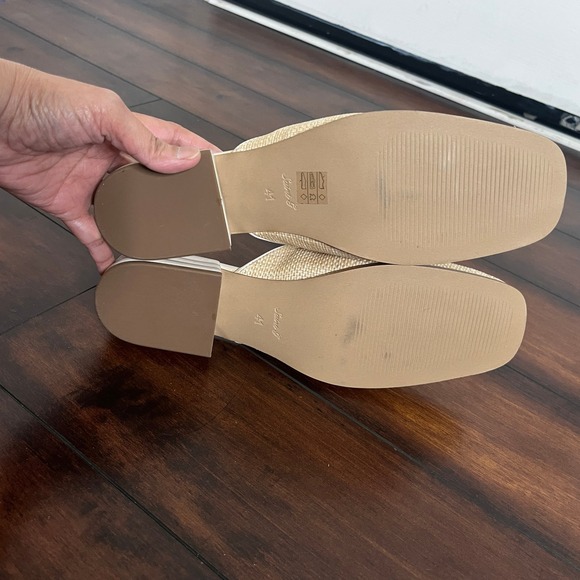 Saint G Sylvie Straw Espadrille Square Toe Mules Horsebit Women US 11 EU 41 New - Picture 8 of 11